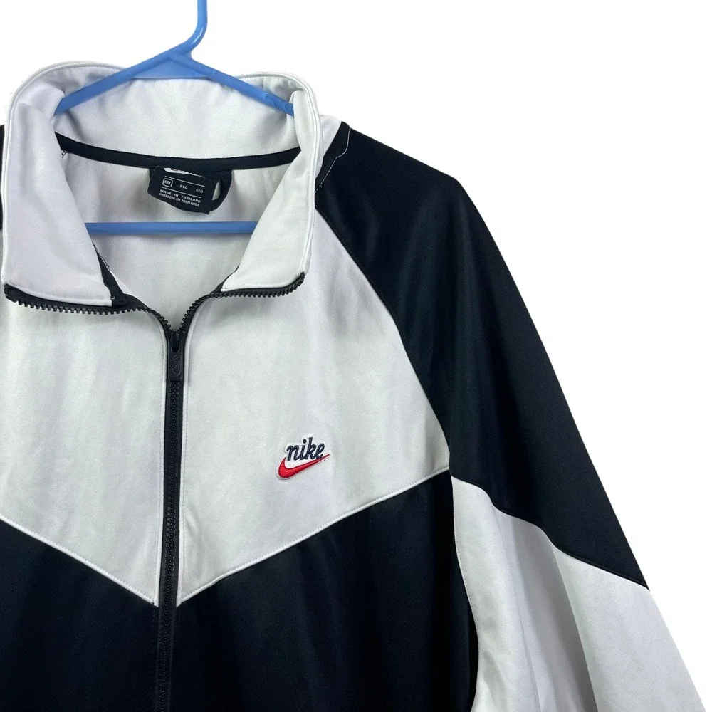 Nike Heritage Windrunner Hooded Jacket Mens 2XL Black White